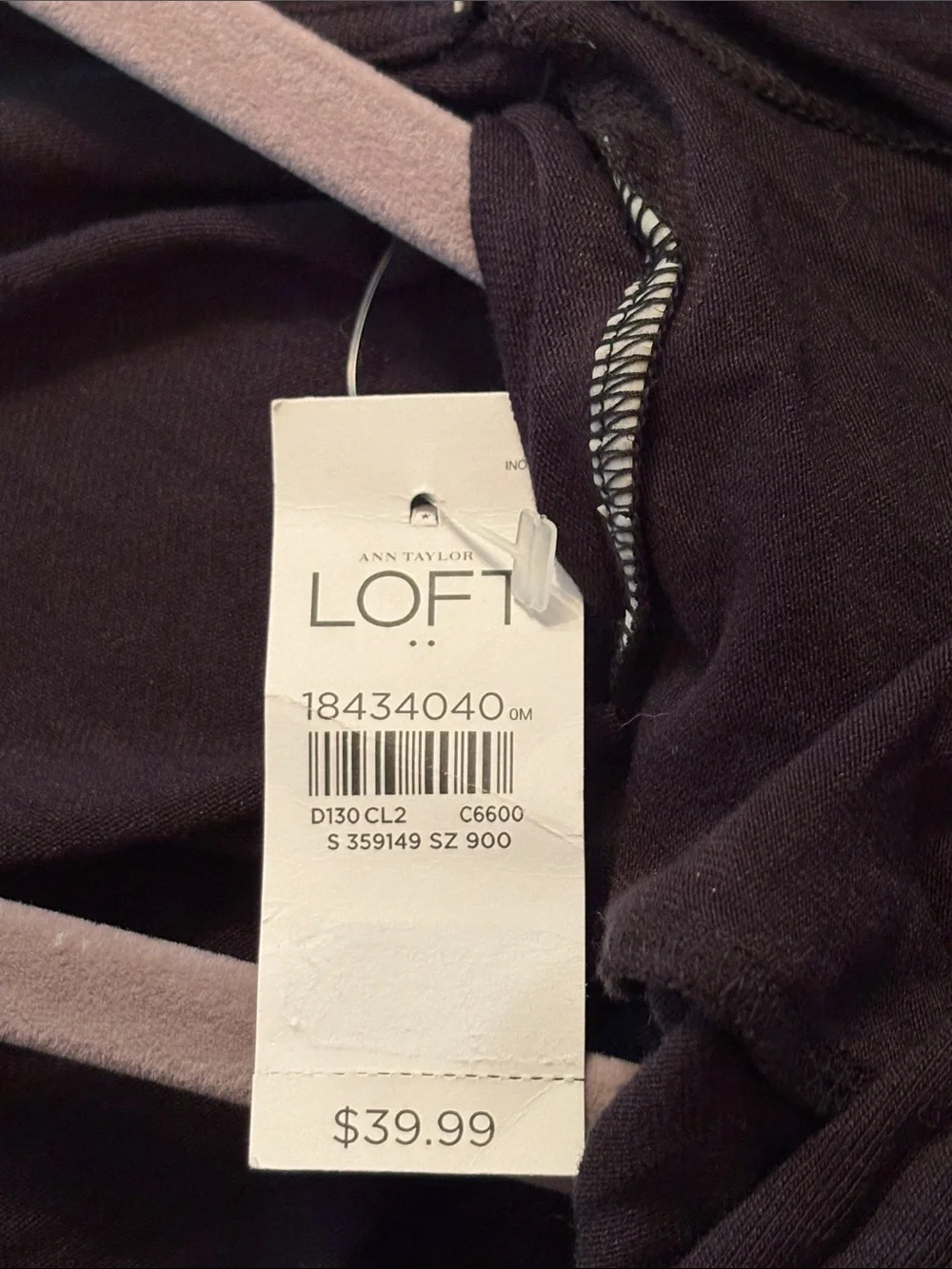 LOFT Black Draped Open-Front Criss Cross Cardigan NWT XL
